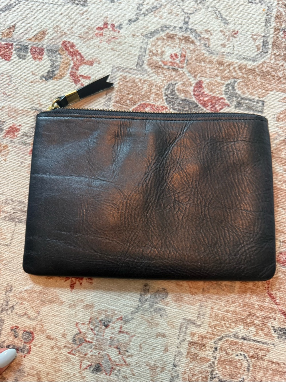 Madewell Black Leather Clutch